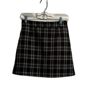 Hope Skirt Womens Size M Black Plaid Lined Zip Mini